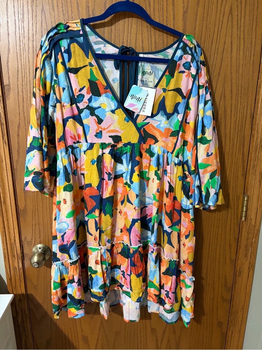 NWT Nani Swimwear Vibrant Floral Wrap Dress